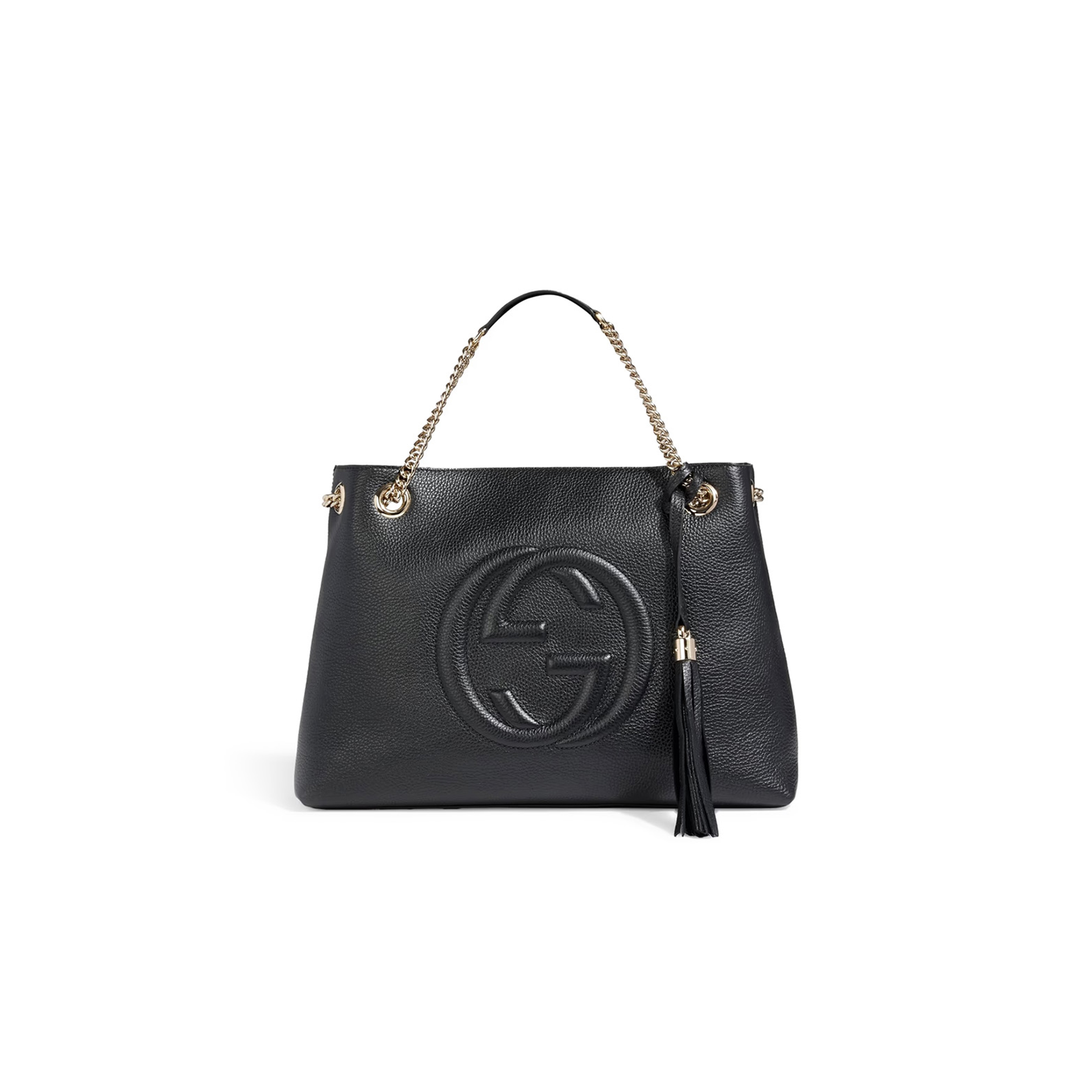 GUCCI SOHO PEBBLED-LEATHER TOTE 308982 (26*15*14.5cm) 